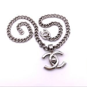 CHANEL Vintage Turn Lock Necklace